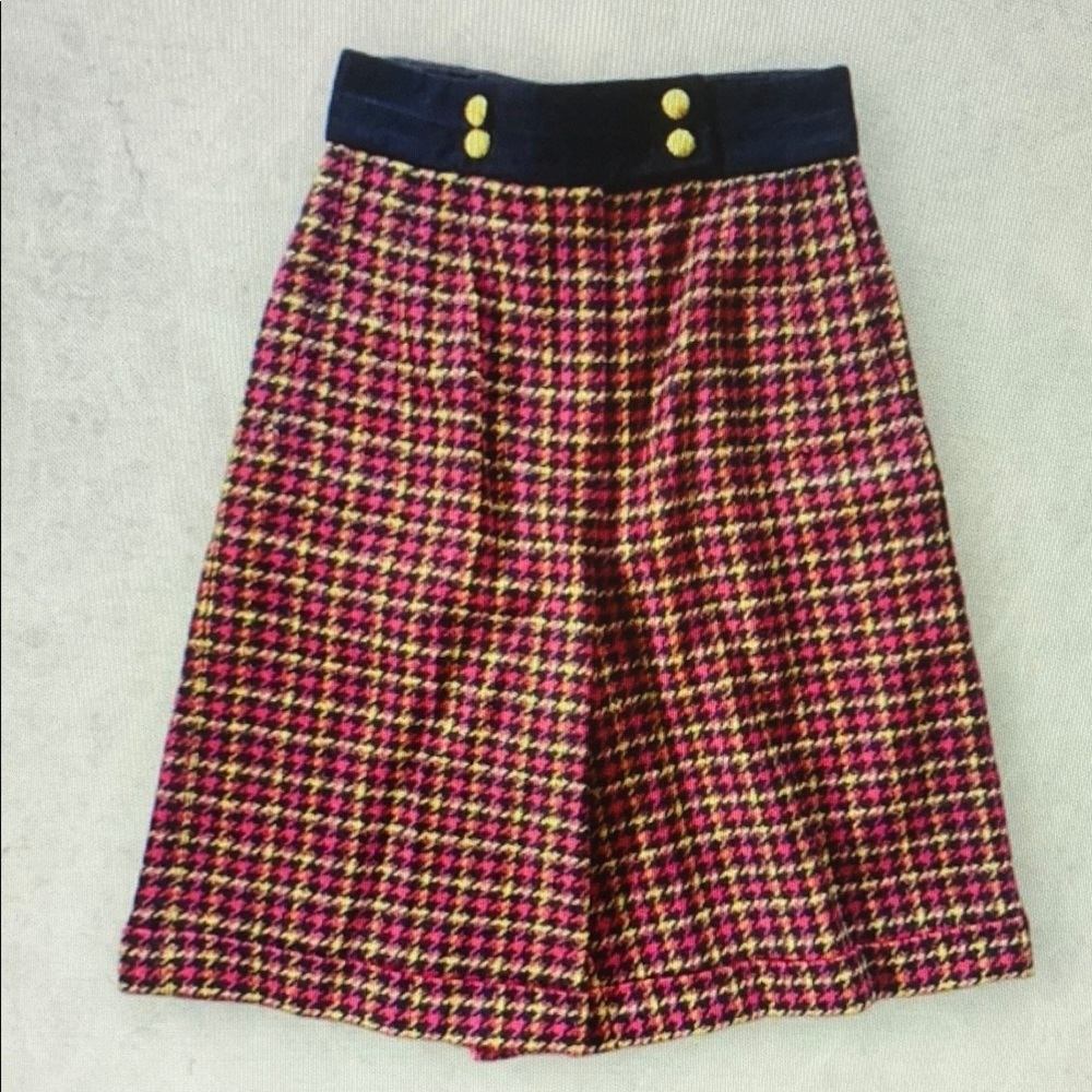 Stylish Pink and Black A-Line Skirt